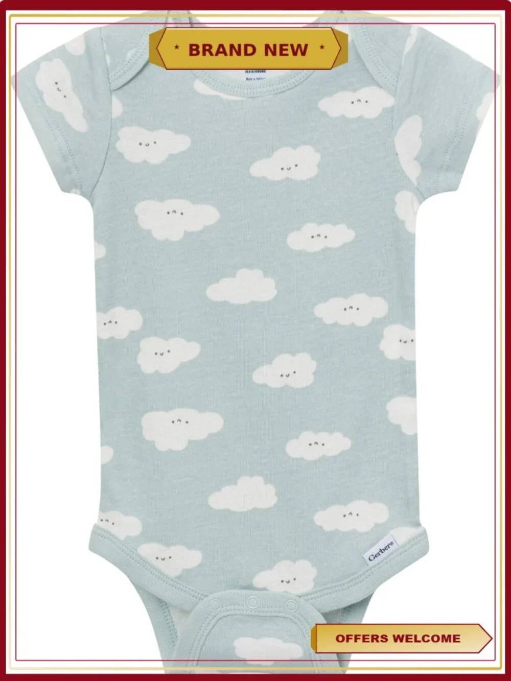 8-Pack Short Sleeve Baby Onesies Bodysuits 100% Cotton Newborn to 12 Months